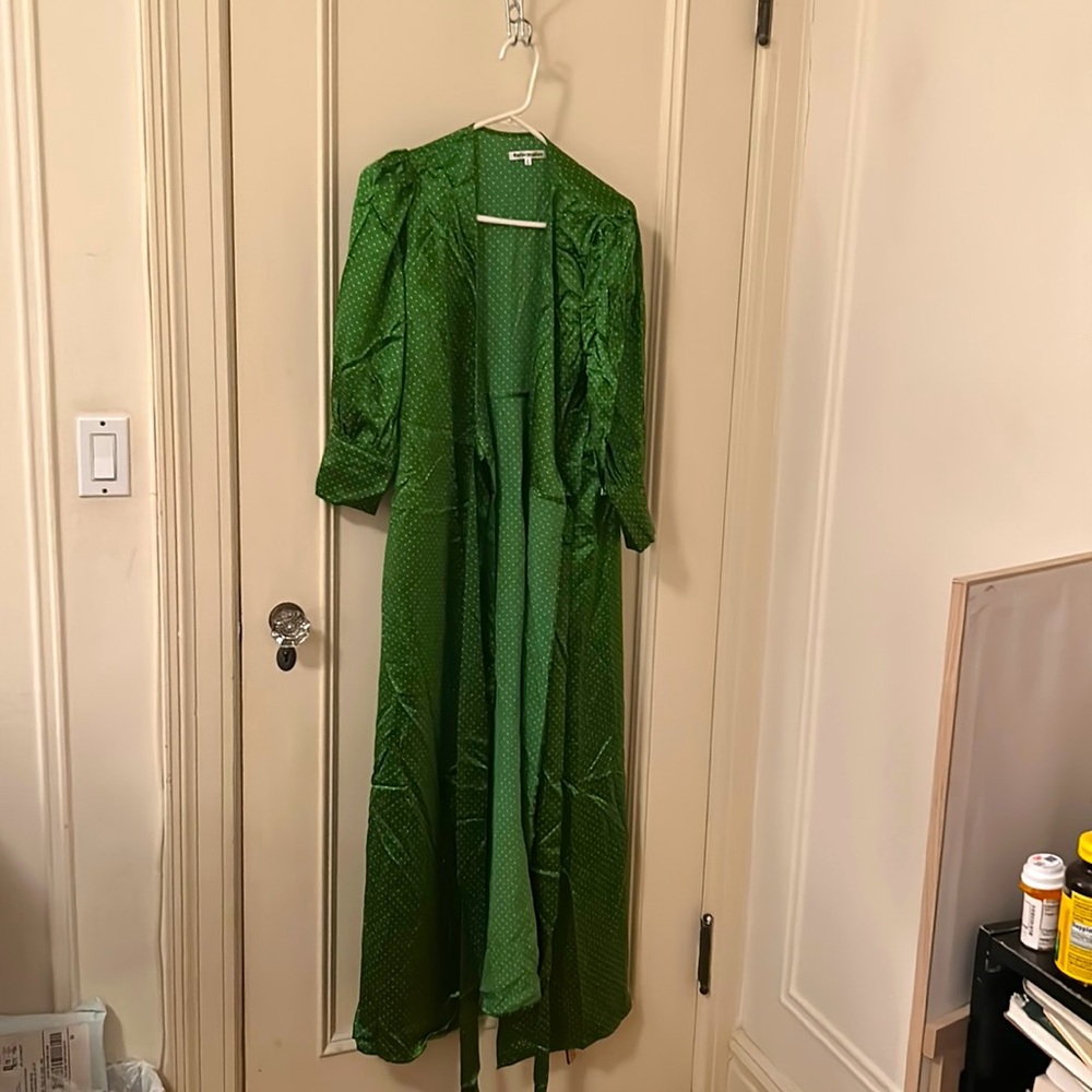Green Reformation Wrap Dress